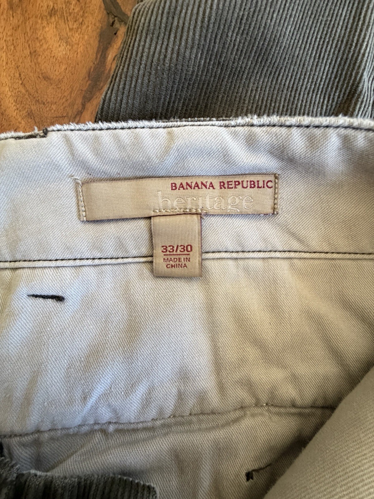 Banana Republic Heritage Men’s Brown Corduroy Pants Straight Fit 33W30L 33×30