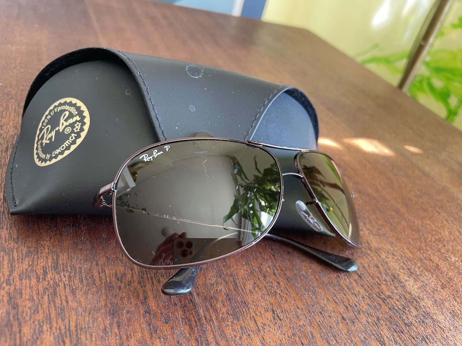 Ray-Ban RB3267 014/83 Polarized Aviator Sunglasses Brown 64[]13 125 Case