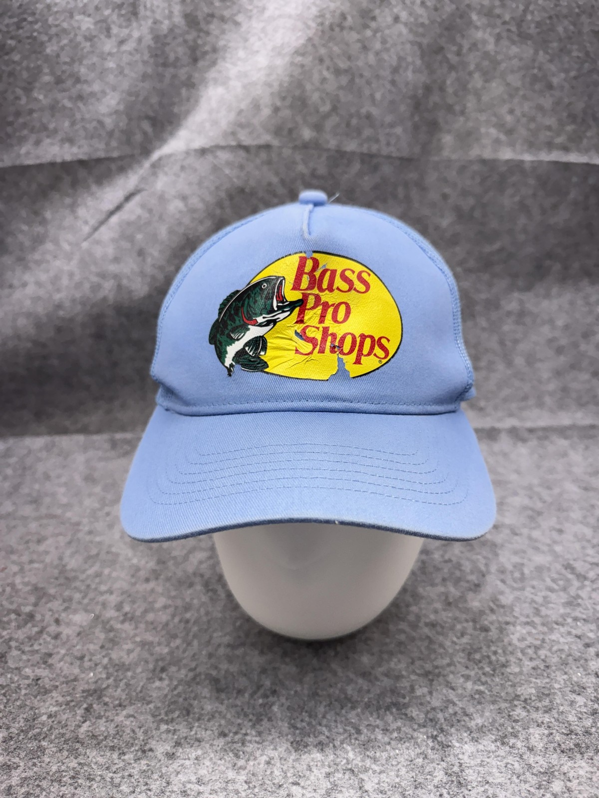 Bass Pro Shops Hat Cap Snap Back Mens One Size Blue Mesh Trucker Gone Fishing
