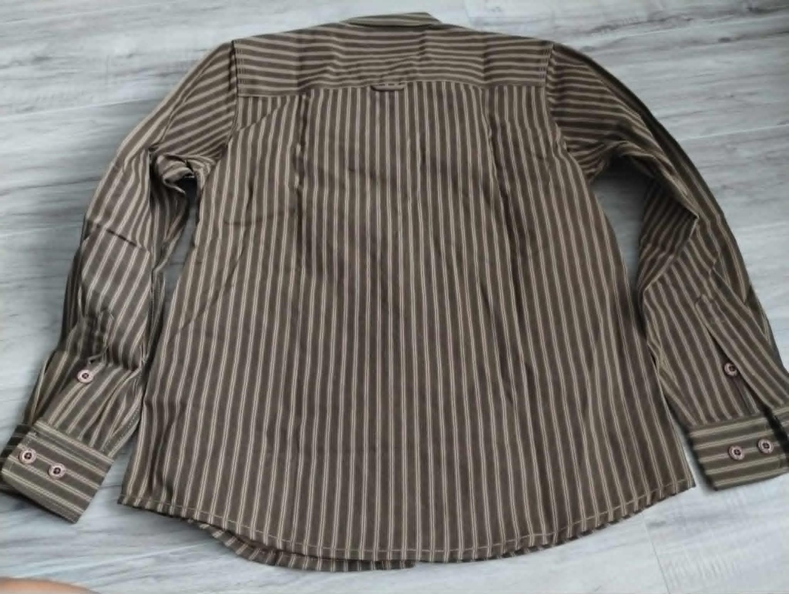 American Retro Striped Men Long-sleeved Shirt Comfortable Casual Workwear Shirt