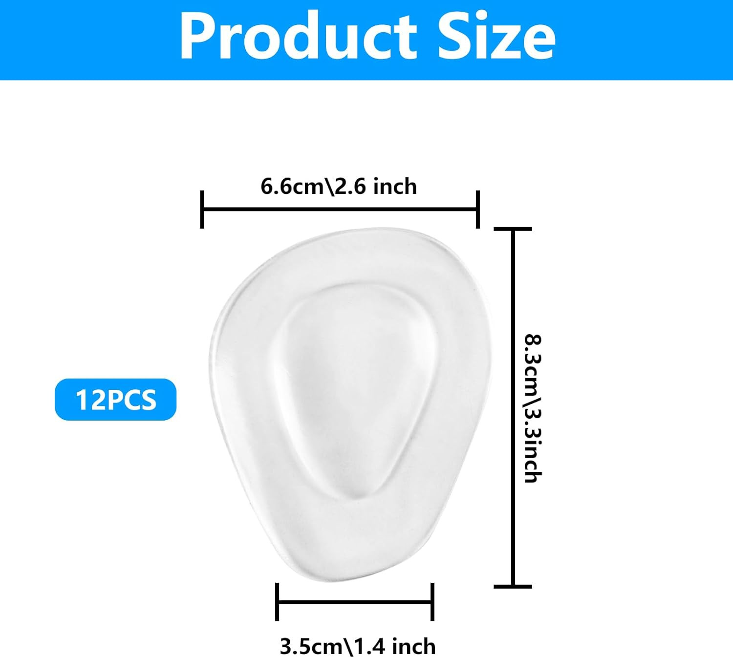 6 Pairs Metatarsal Pads Women Mens, Ball of Foot Cushions for Women Heels, Metat