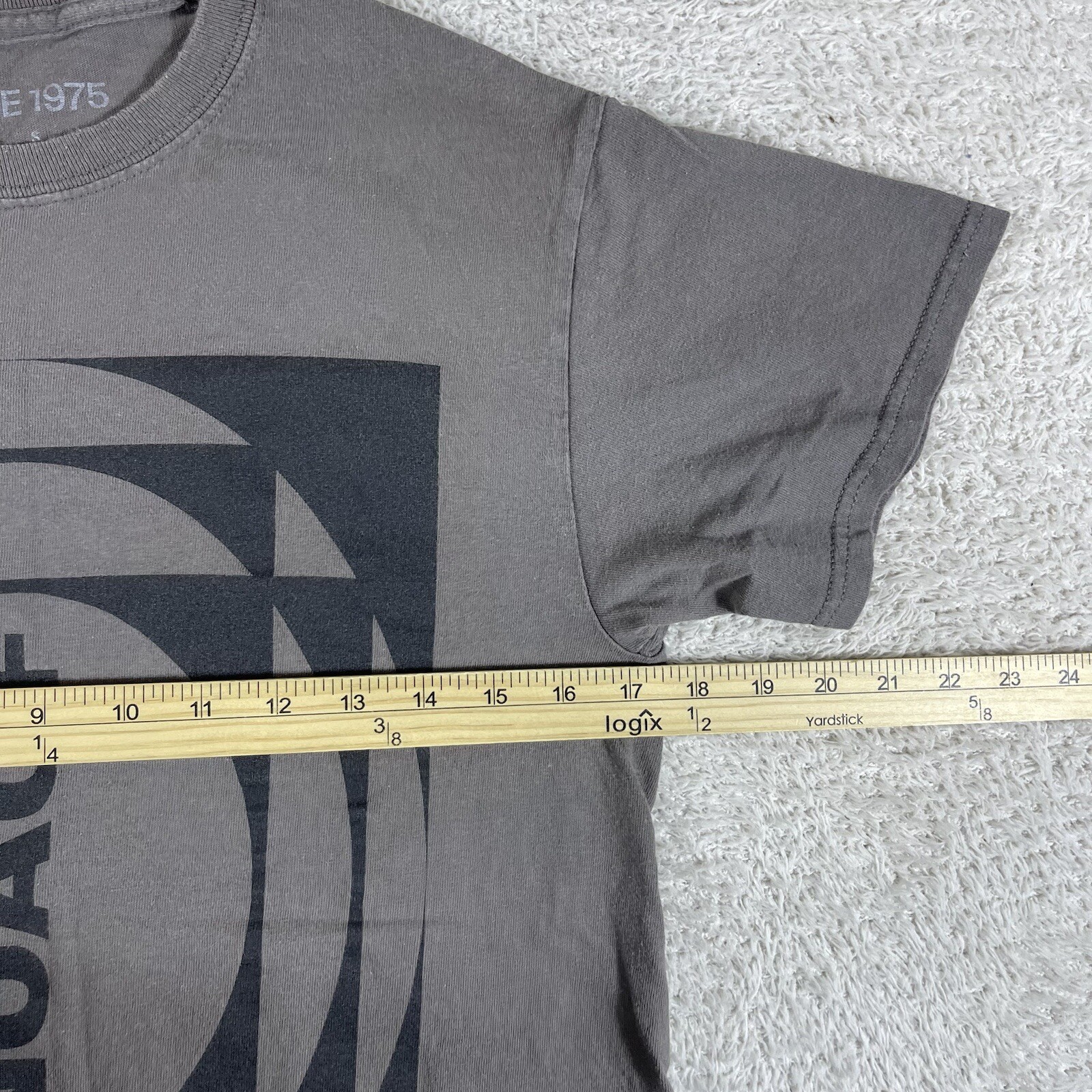 The 1975 T-Shirt Mens Small Gray Notes on a Conditional Form Tour Band NOACF