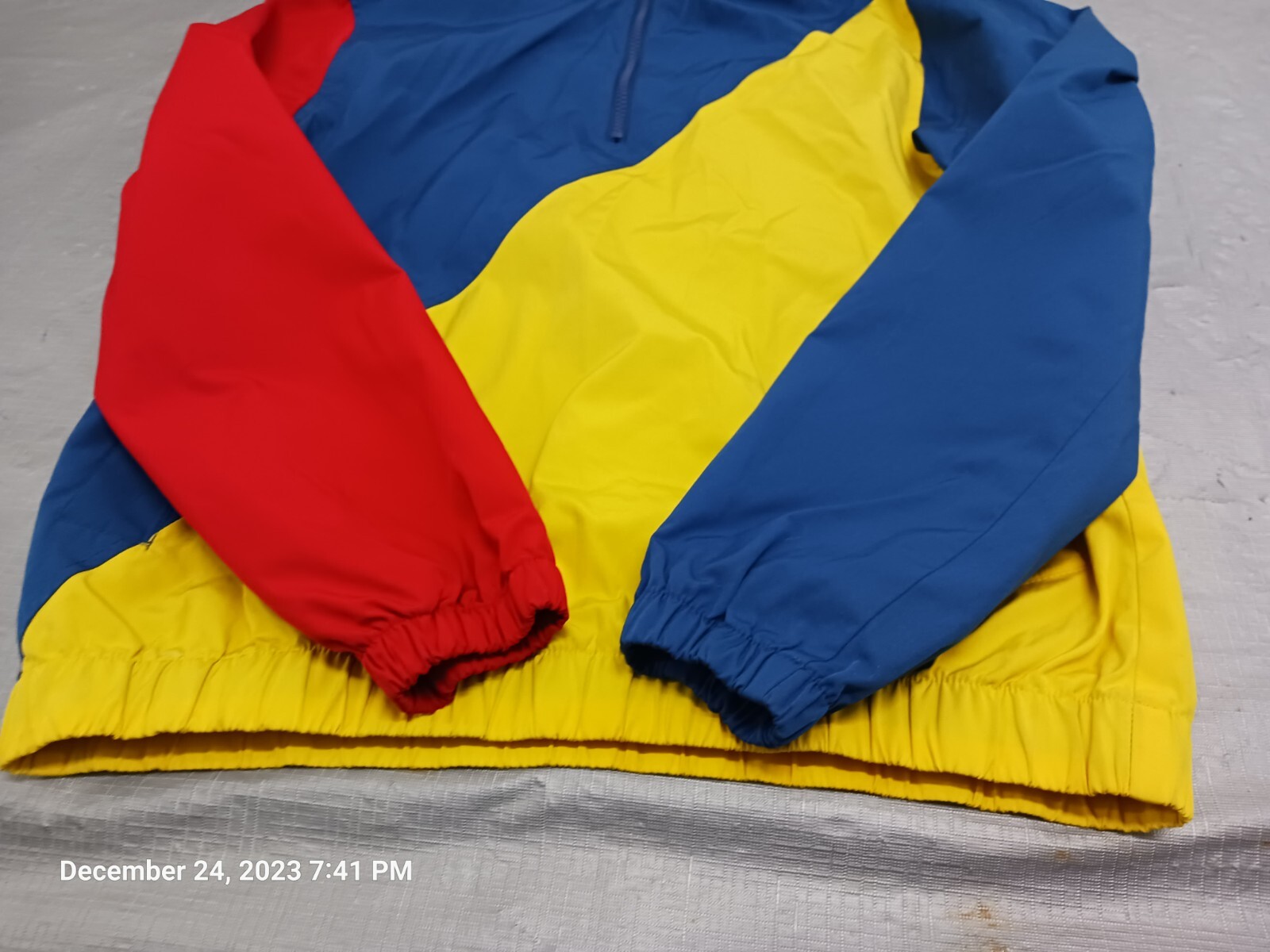 Forever 21 Retro Quarter Zip Color Block Windbreaker Size M