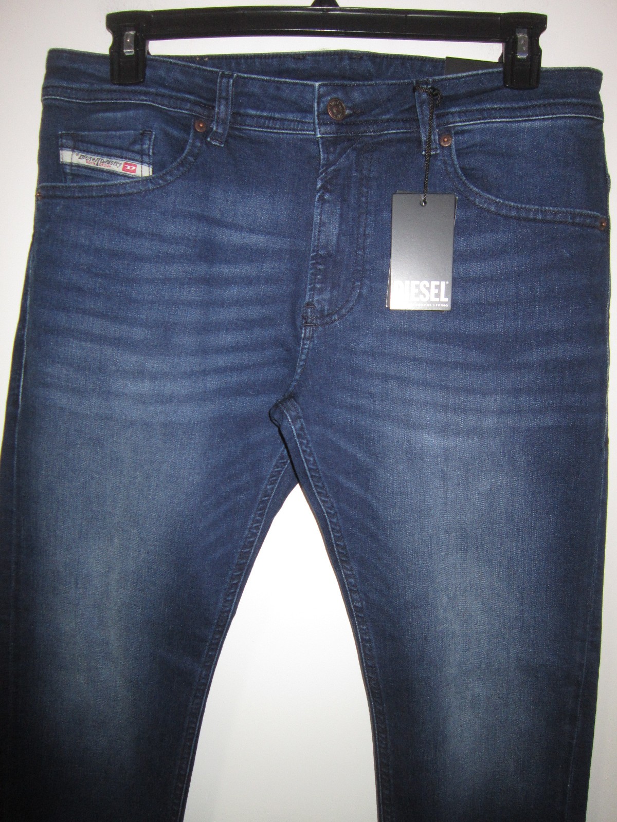 DIESEL THOMMER-R Denim Jeans Slim RE067 Blue Sz 34 x 32 $195