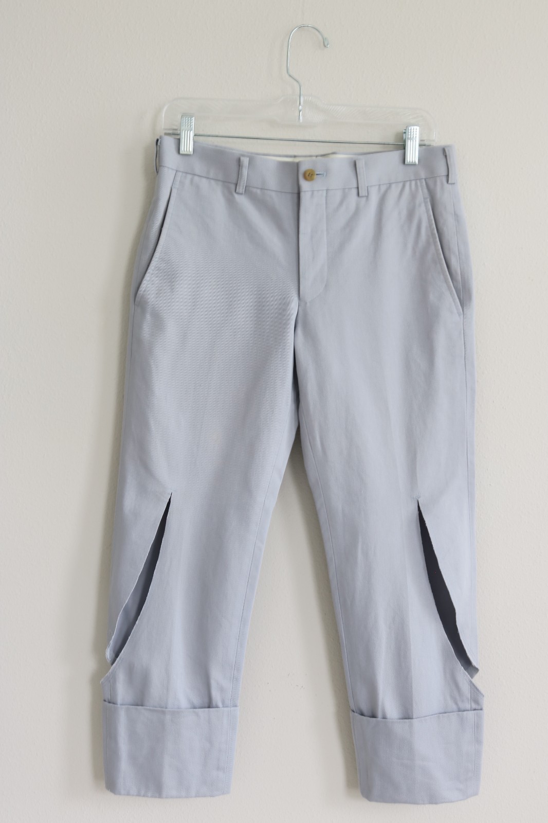 Comme Des Garcons Homme Plus Pants Spring Summer 2016 Runway Cutout Slashed Calf