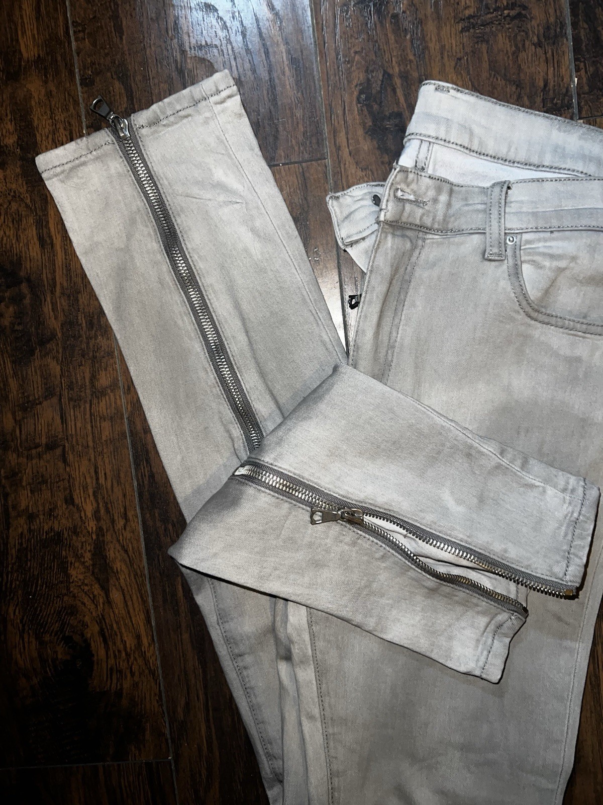 MNML Men’s Gray Skinny Stacked Jeans Size 34 Great Condition