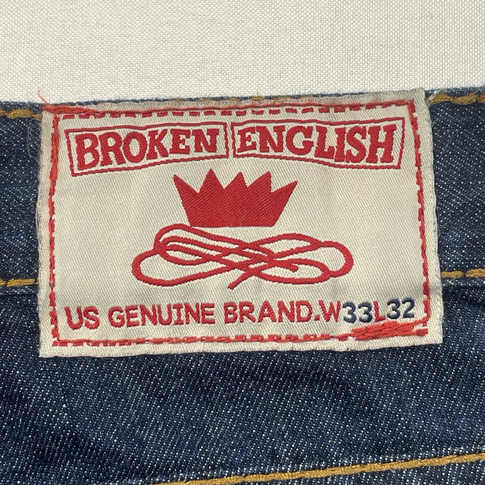 Broken English Saddle Stitch Jeans 33/32