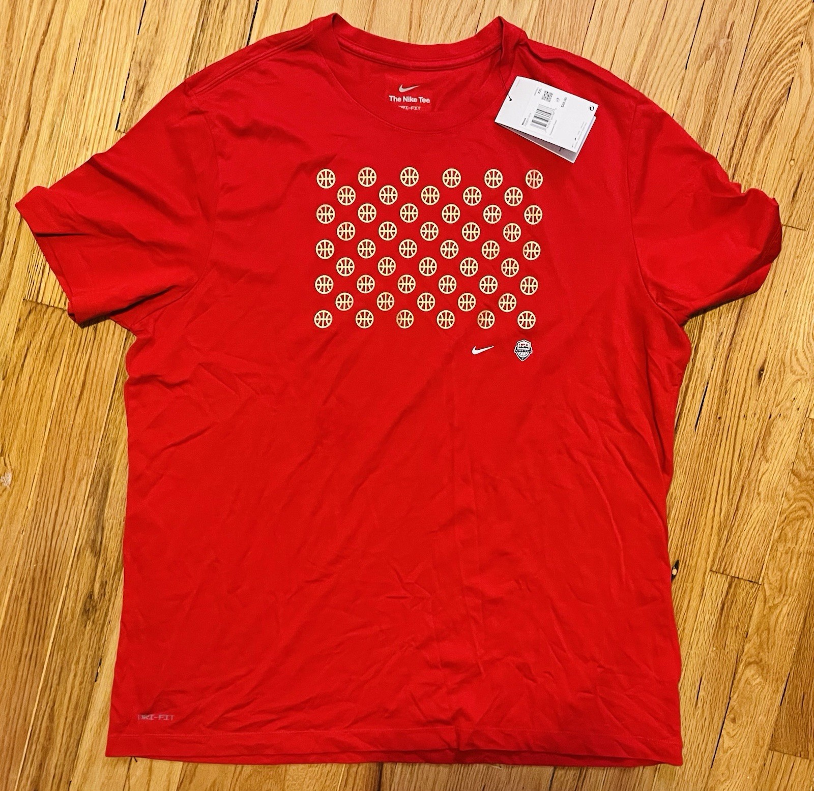 Nike USA Basketball Graphic Flag Print T-Shirt – Red – FQ3631-614 – Size XXL NWT