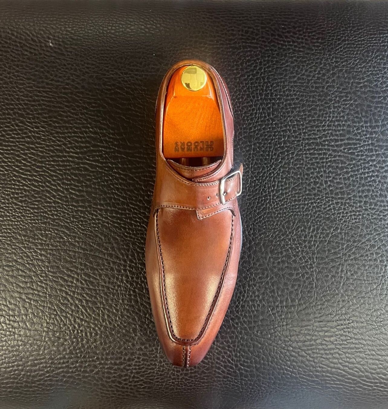 Italian leather dress shoe Monk Strap,brown Color Size 40, /42,43,45 Available