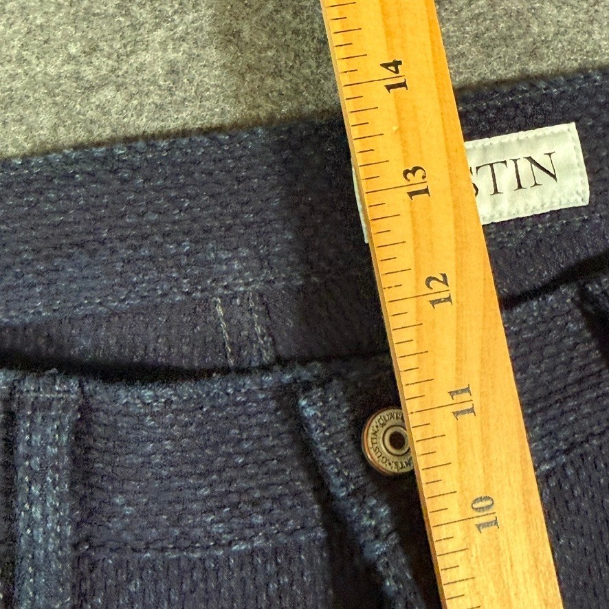 Gustin 341 Indigo Sashiko Textured Jeans Mens 38 Straight Fit USA Fits 36×30