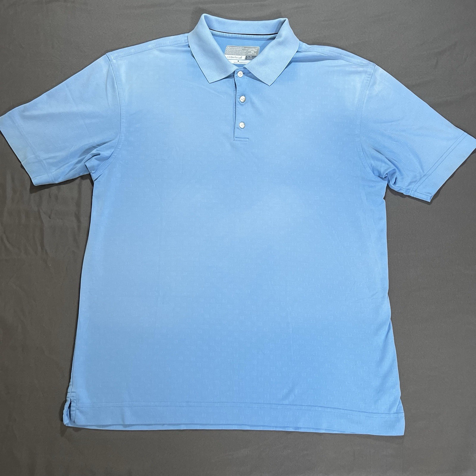 Cutter & Buck Blue Polo Shirt CB DryTec Men Size XL – NanoTex Fabric