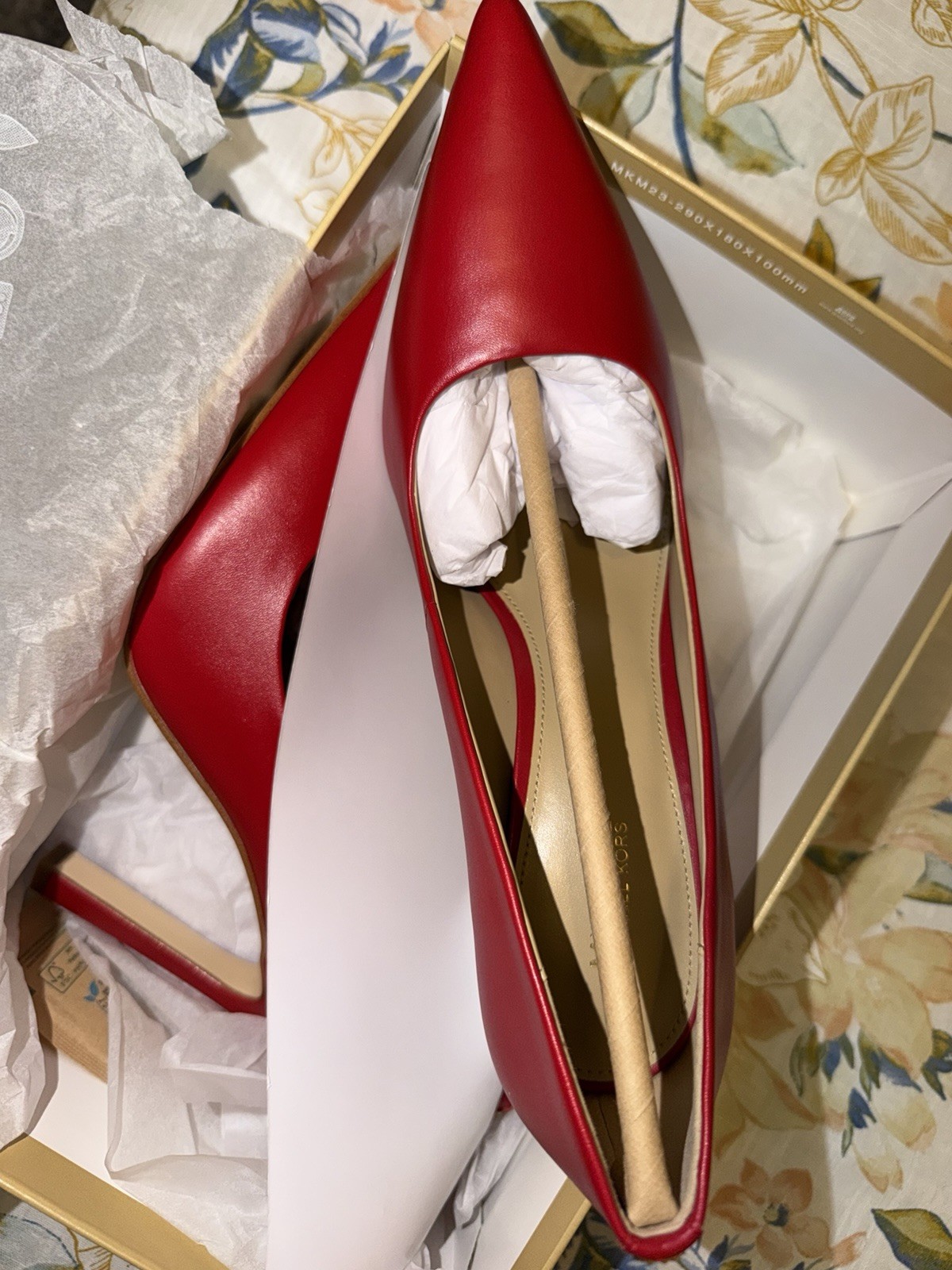 MICHAEL MICHAEL KORS Amara Leather Pump Women’s Size US 8 Crimson