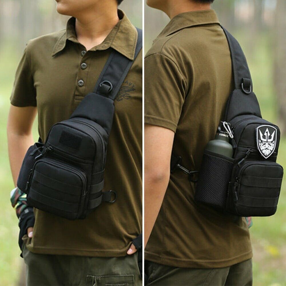 Tactical Sling Bag Military Molle Chest Shoulder Backpack EDC Assault Range Bag