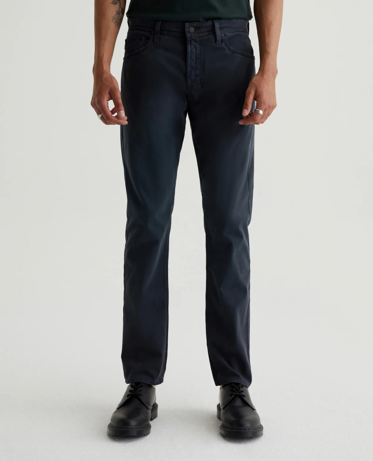 AG Tellis 34 Modern Slim Fit Twill Pants Men’s 33×34 Melange Smoke Button Zip