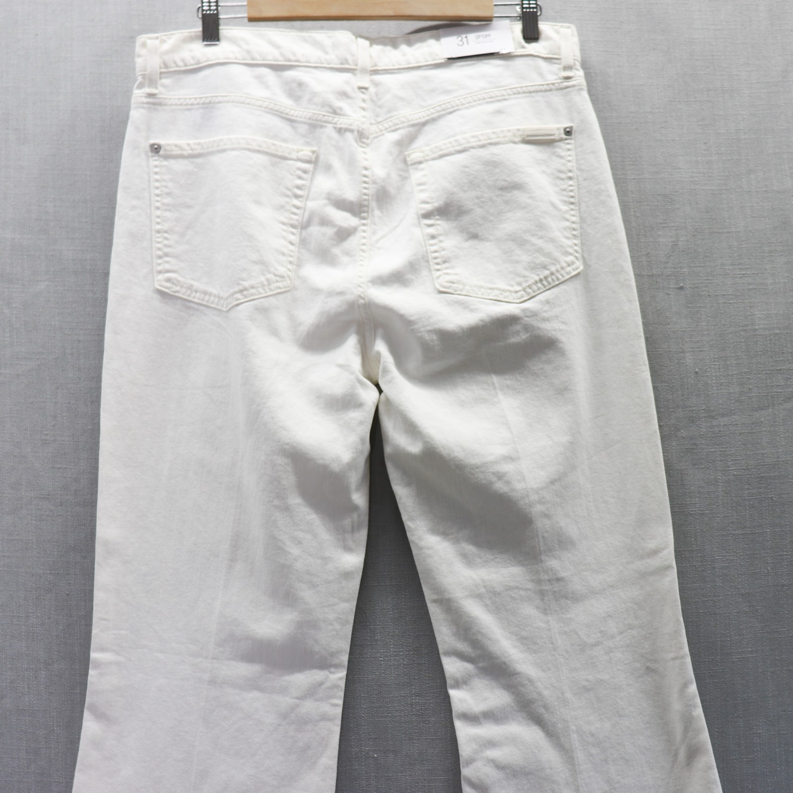 7 For All Mankind Ginger Wide Leg Trouser Jeans White 31
