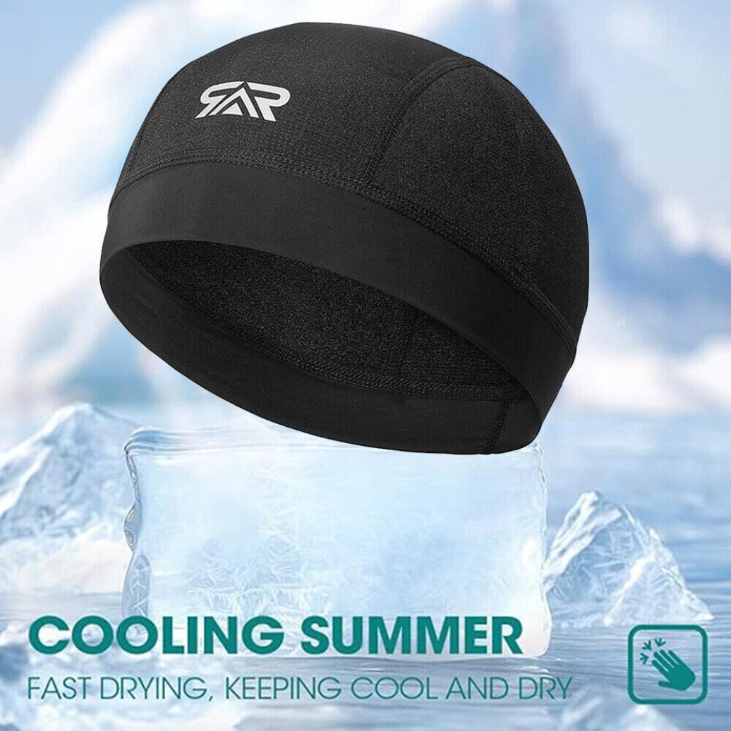 Cooling Moisture Sweat Wicking Dome Skull Cap Helmet Liner Bald Sport Beanie Hat