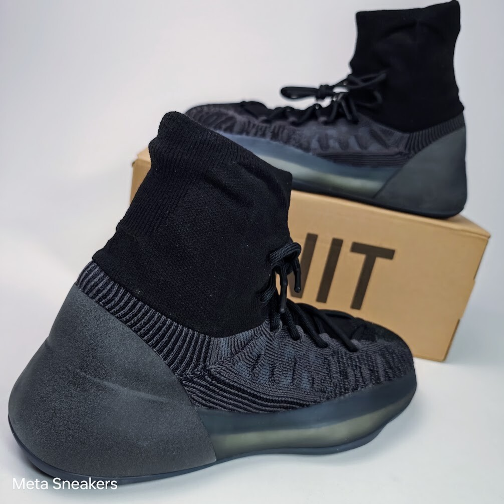 Adidas US 12 Men’s Slate Onyx Black Grey Boost Yeezy BSKTBL Knit HQ6762 New