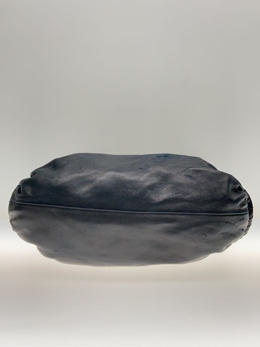 CELINE Shoulder Bag Leather Blk Plain CE00 23 Used