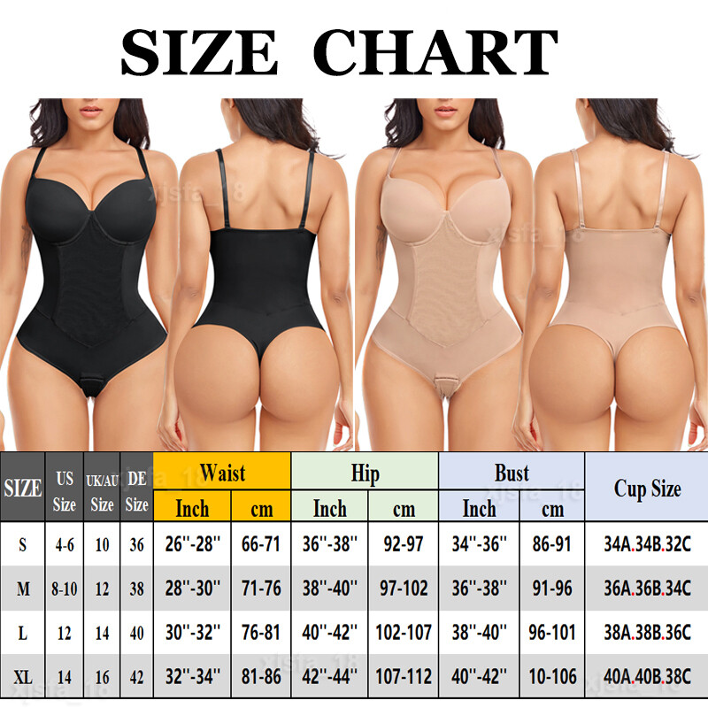 Women’s Seamless Full Body Shaper Bodysuit Tummy Slimming Built-in Bra Shapewear