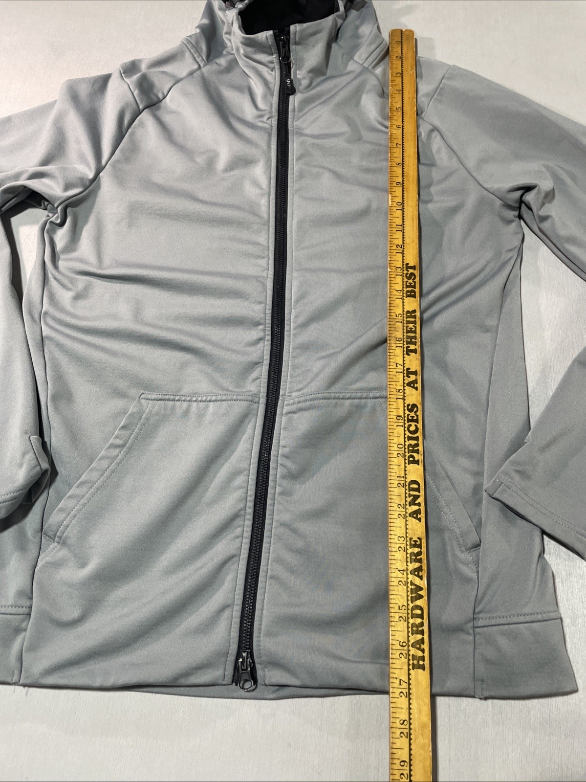 UNRL Men’s Full Zip Performance Hoodie Jacket Gray Size Small Stretch Athletic