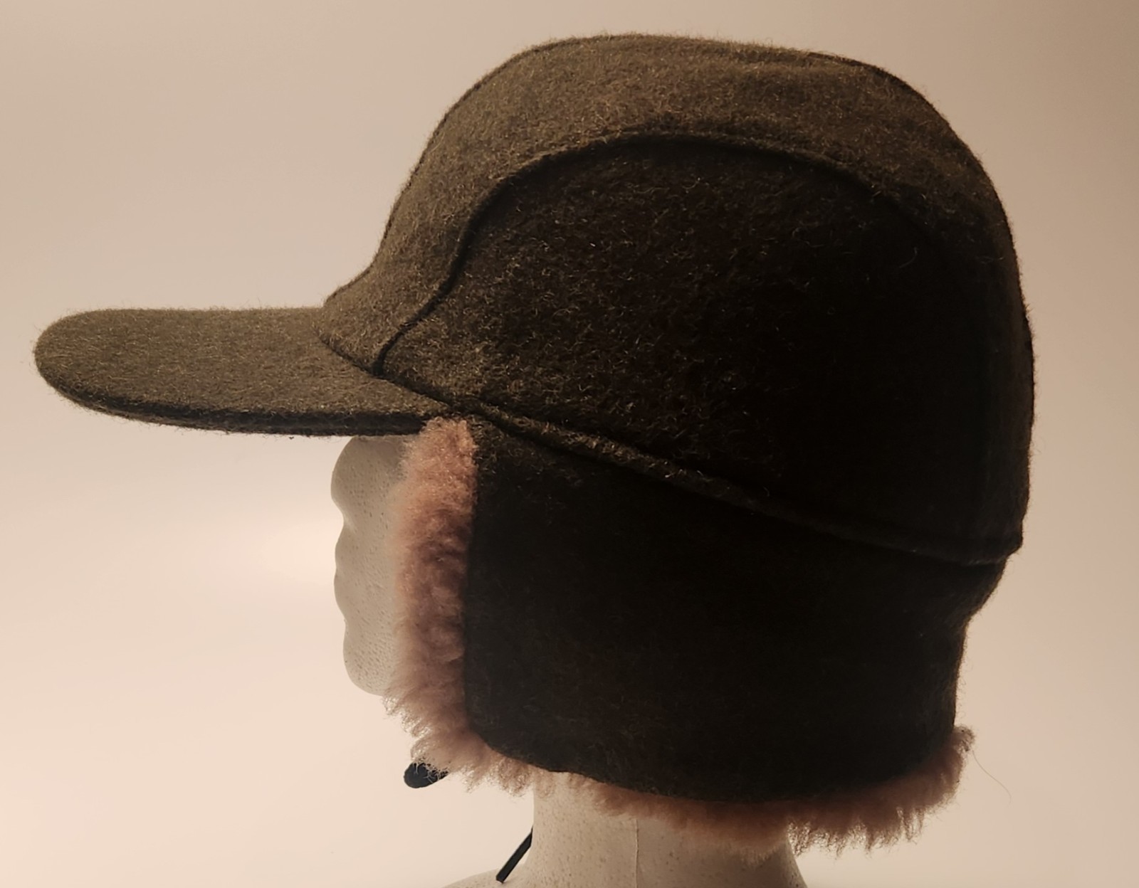Filson Double Mackinaw Wool Cap Forest Green Shearling Ear Flaps As Pictured