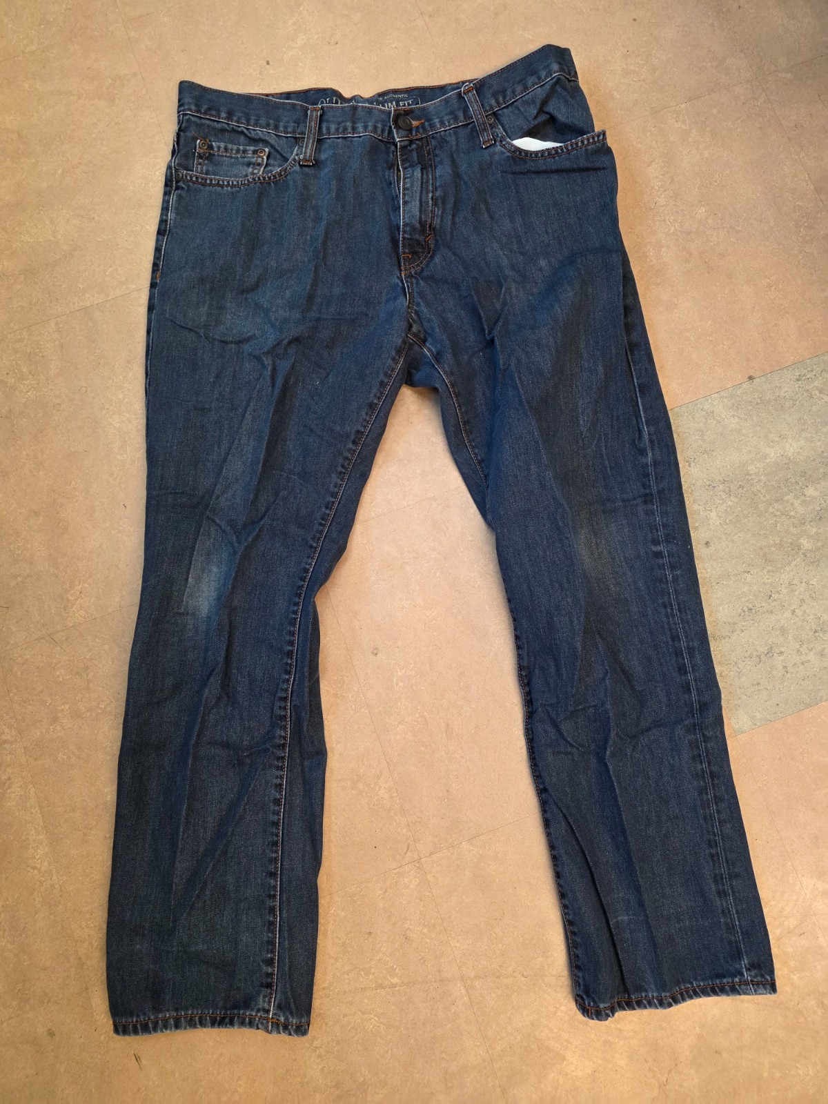 Old Navy The Authentic Slim Fit Jeans – Size: 36 x 30 (Dark Blue)