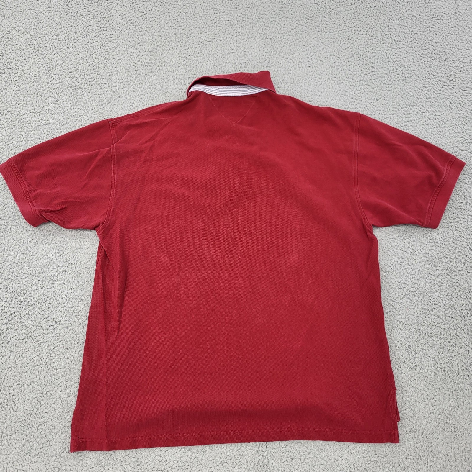 Tommy Hilfiger Polo Mens XL Red Embroidery Shirt