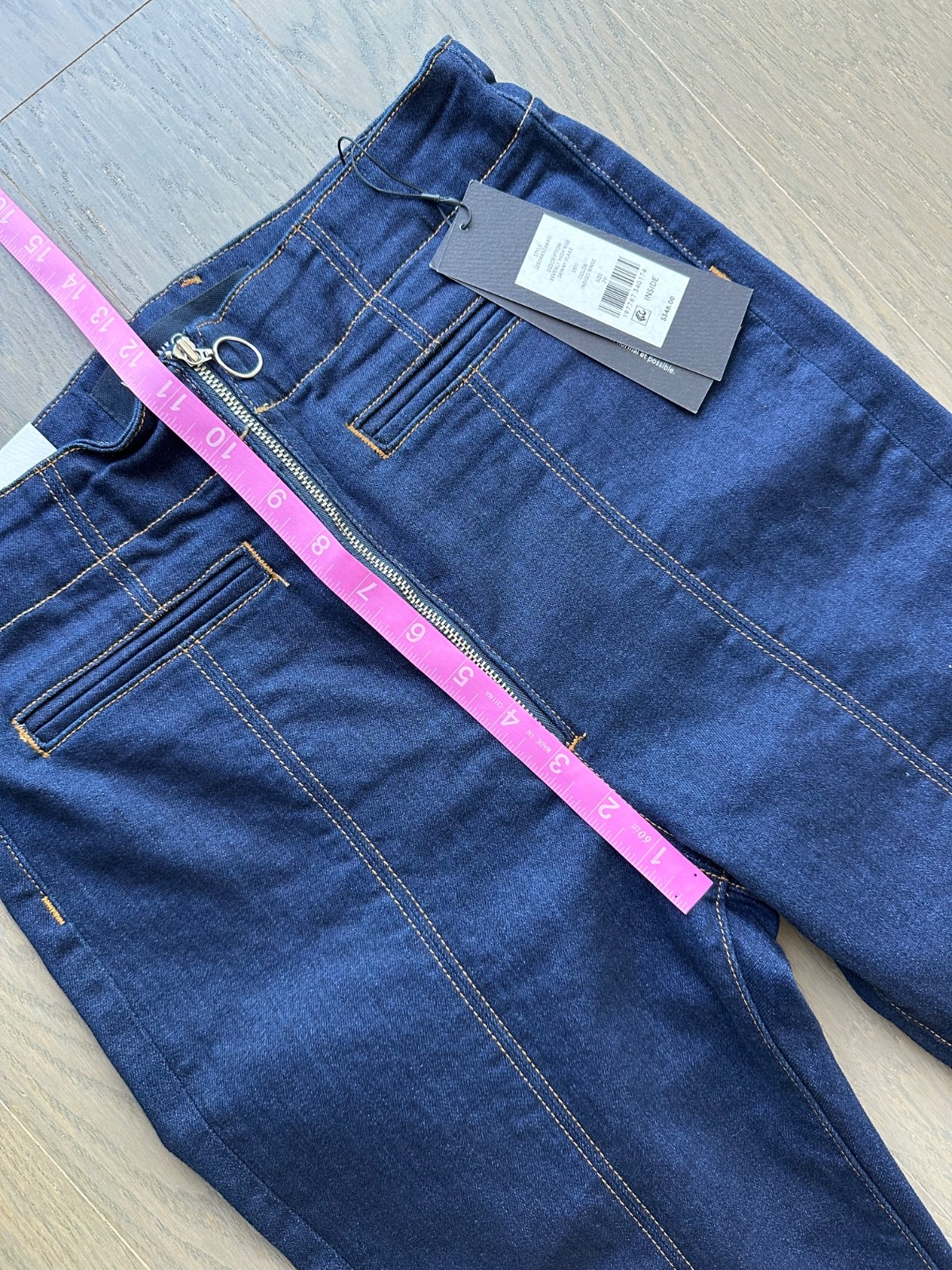 Veronica Beard Beverly Indigo Rinse Skinny Flare Trouser Jean With Tags Size 29