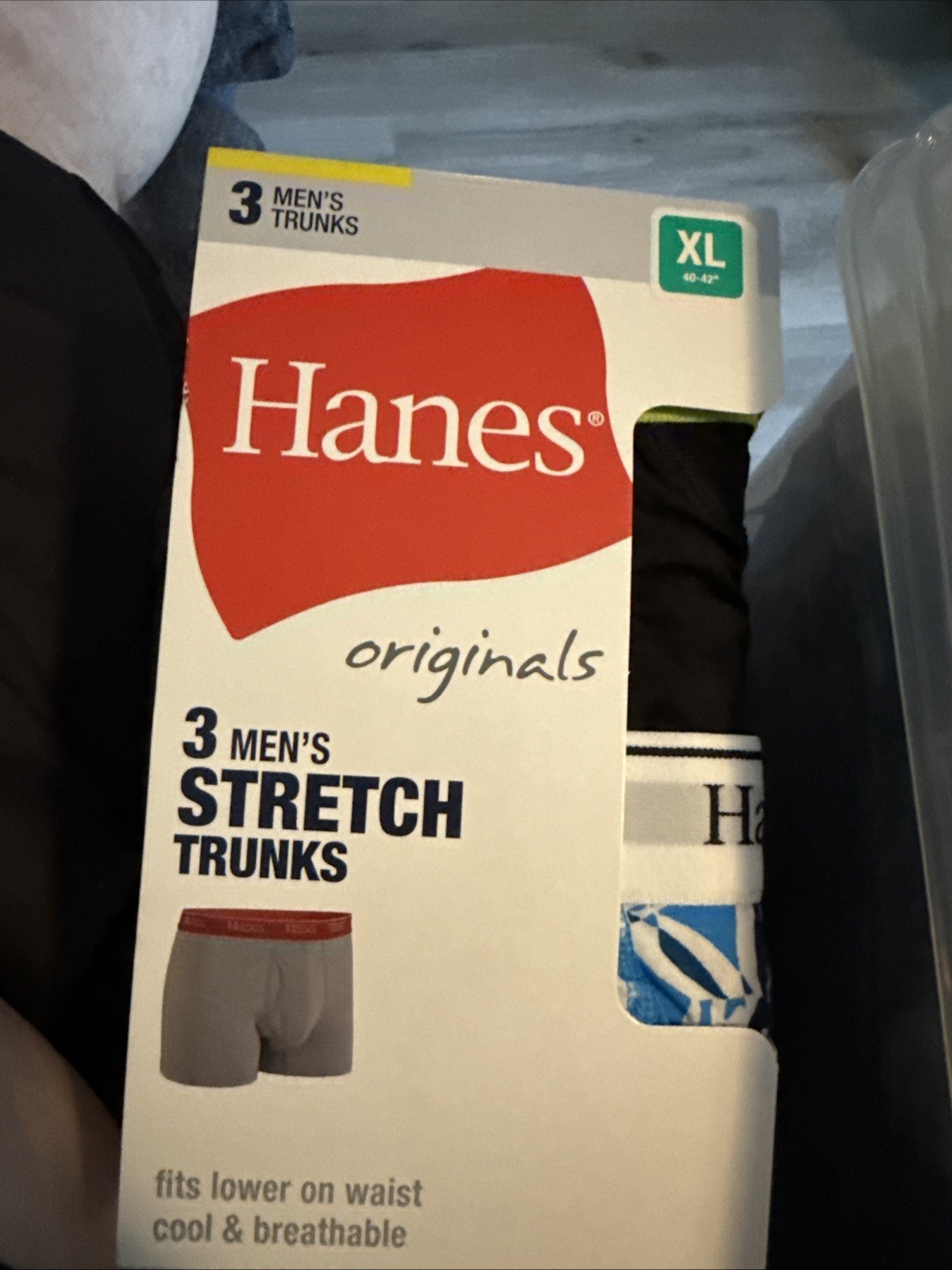 Hanes Men’s Stretch trunks- XL, Assorted Colors (3-Pack)