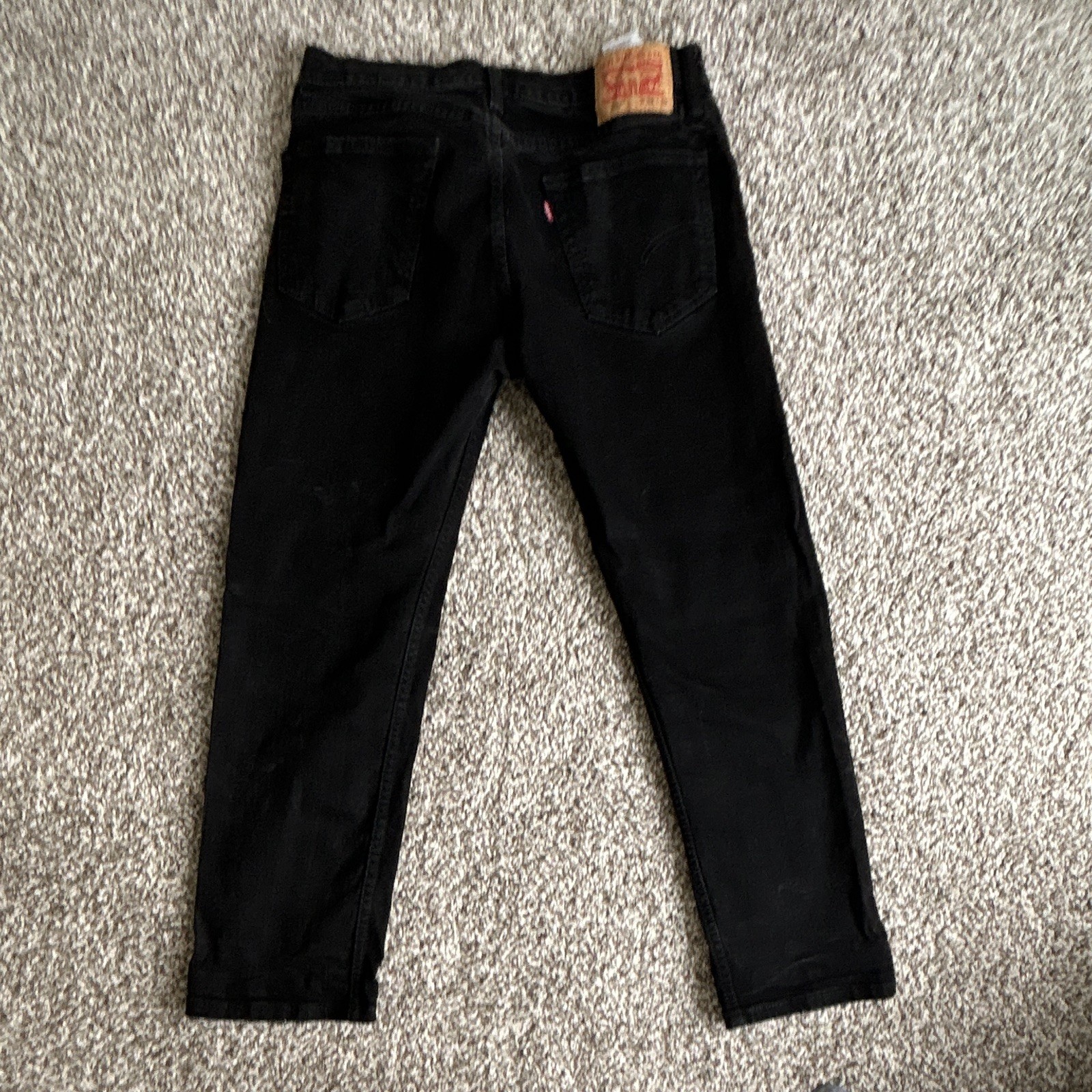 Levi’s Men’s 5-Pocket Tapered Jeans Black Dark Wash Mid Rise Size 30