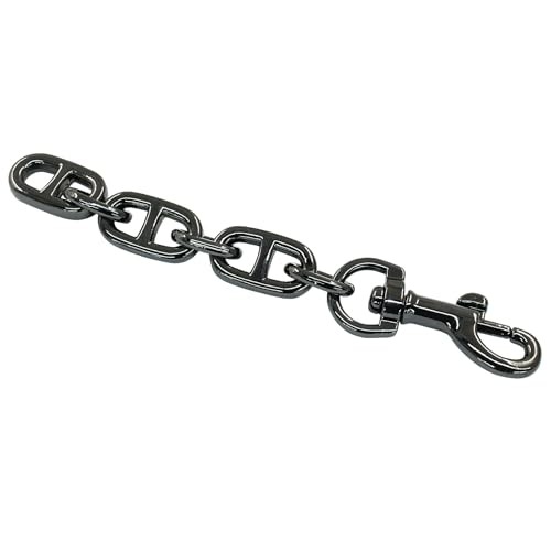 2Pcs Purse Strap Extender, 4.7 Inch Bag Extender Chain, Metal Metallic Black
