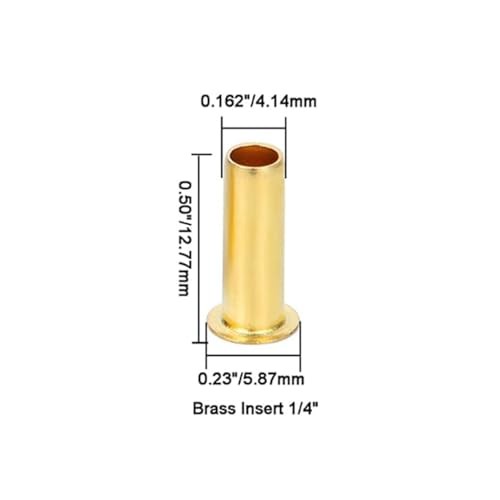 50pcs 1/4″ Tube ID Brass Compression Fitting, 4mm Tube OD Brass 1/8 Inch