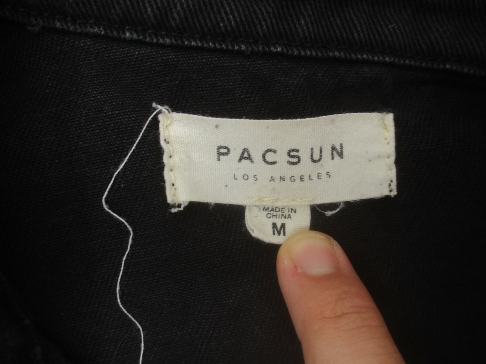 PACSUN Size M Womens 100% Cotton Pocket Lace Up Back Button Up Denim Jacket 020