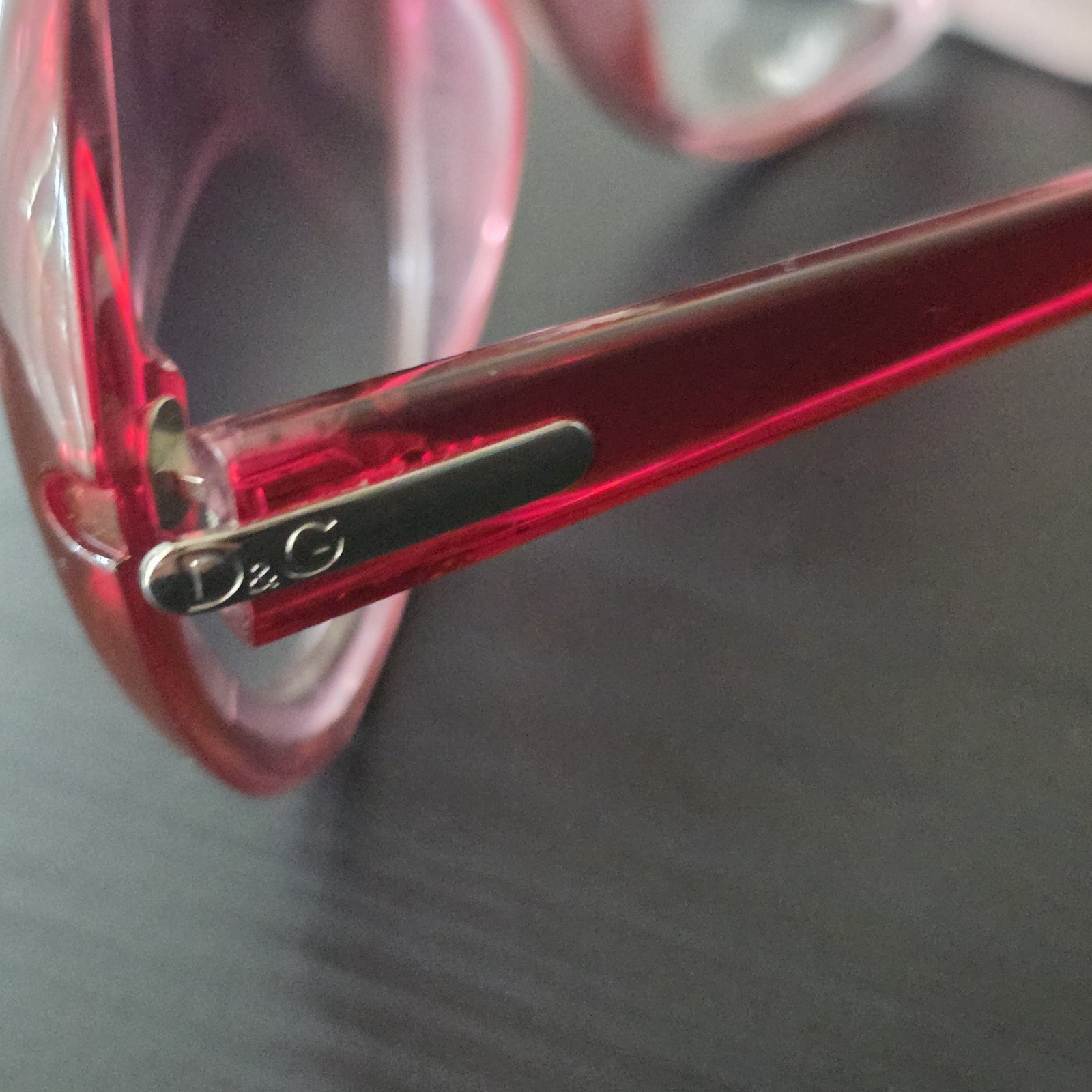 Vtg Y2K DOLCE GABBANA 8085 Ruby Red OVERSIZED women men SUNGLASSES 1785/8H 58/18