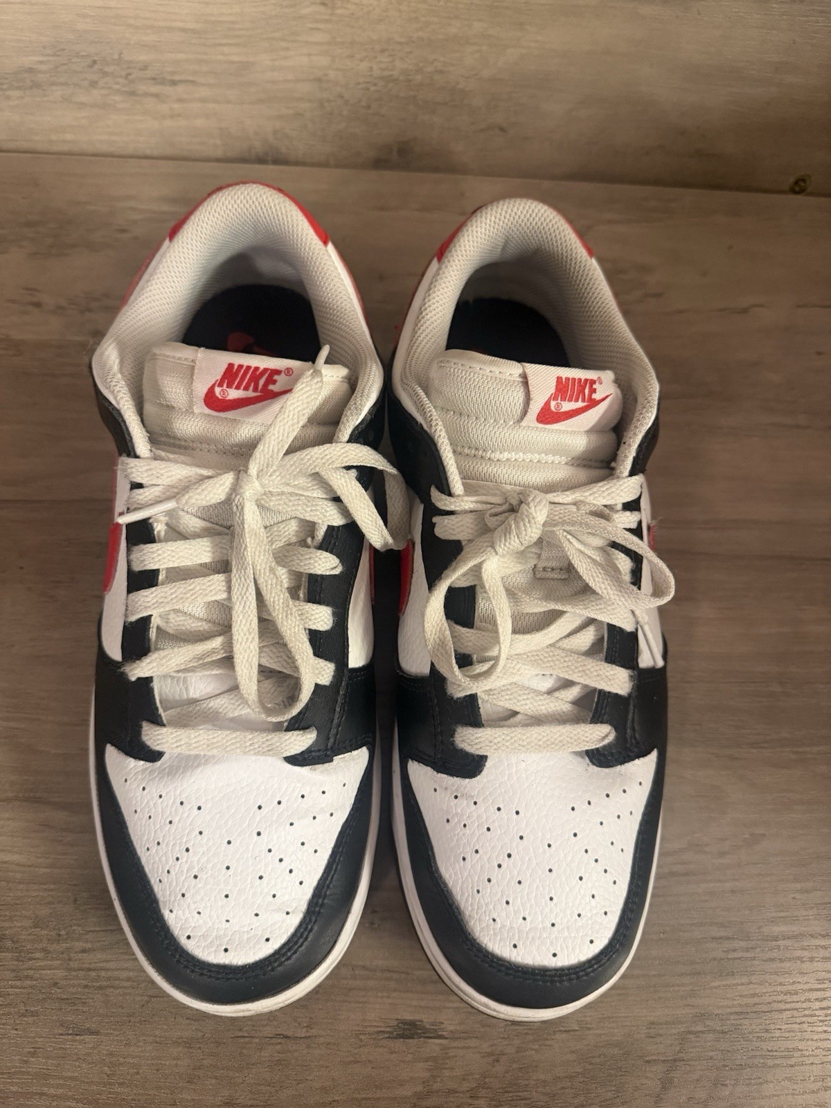 Nike Dunk Low Black White Red (Red Swoosh Panda) Men’s Size 9 FB3354-001