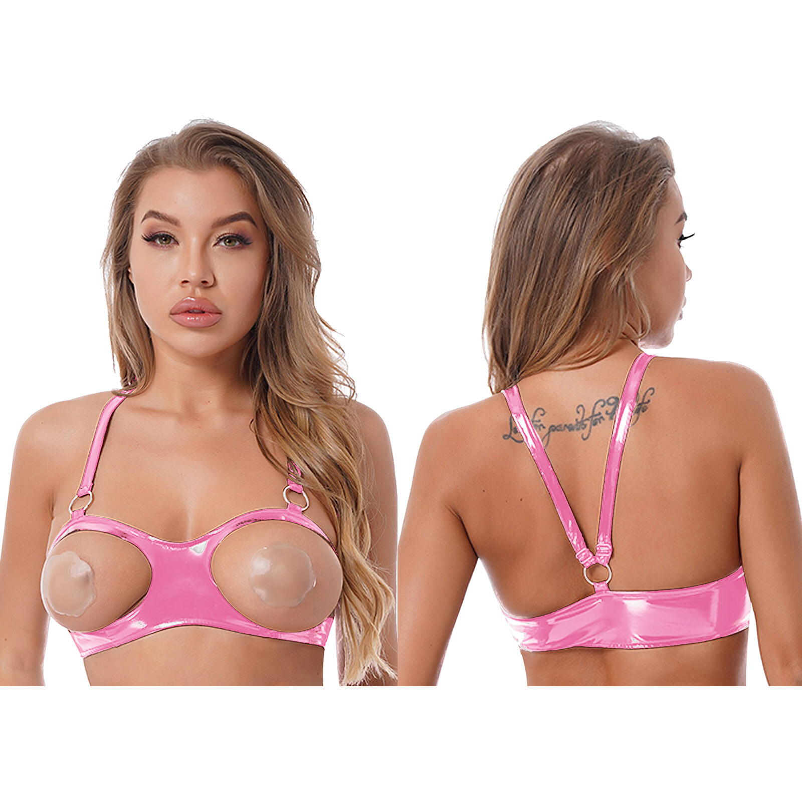 US Womens Cage Bra Harness Elastic Hollow Out Tops Lingerie Cupless Underwear
