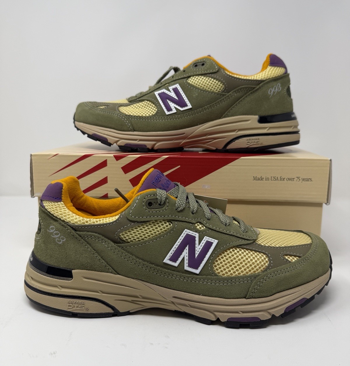 New Balance Teddy Santis x 993 Made in USA Olive Leaf Maize U993OL Men’s Sizes