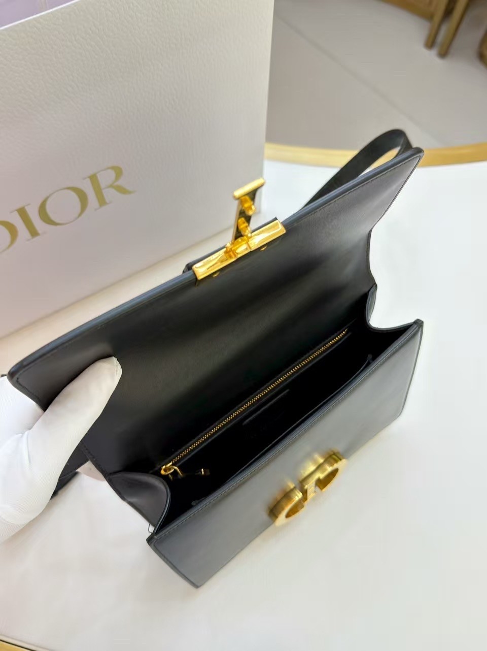 Dior Pre-Owned Authentic Crossbody Bag Black 24*17cm Free Tracked Shipping