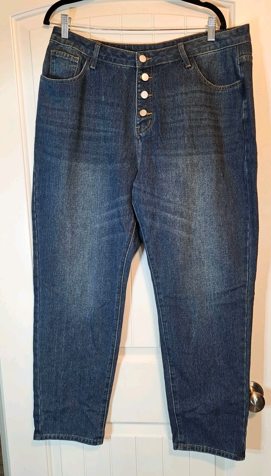 Unbranded Button Up Blue Jeans Size waist 36 length 28