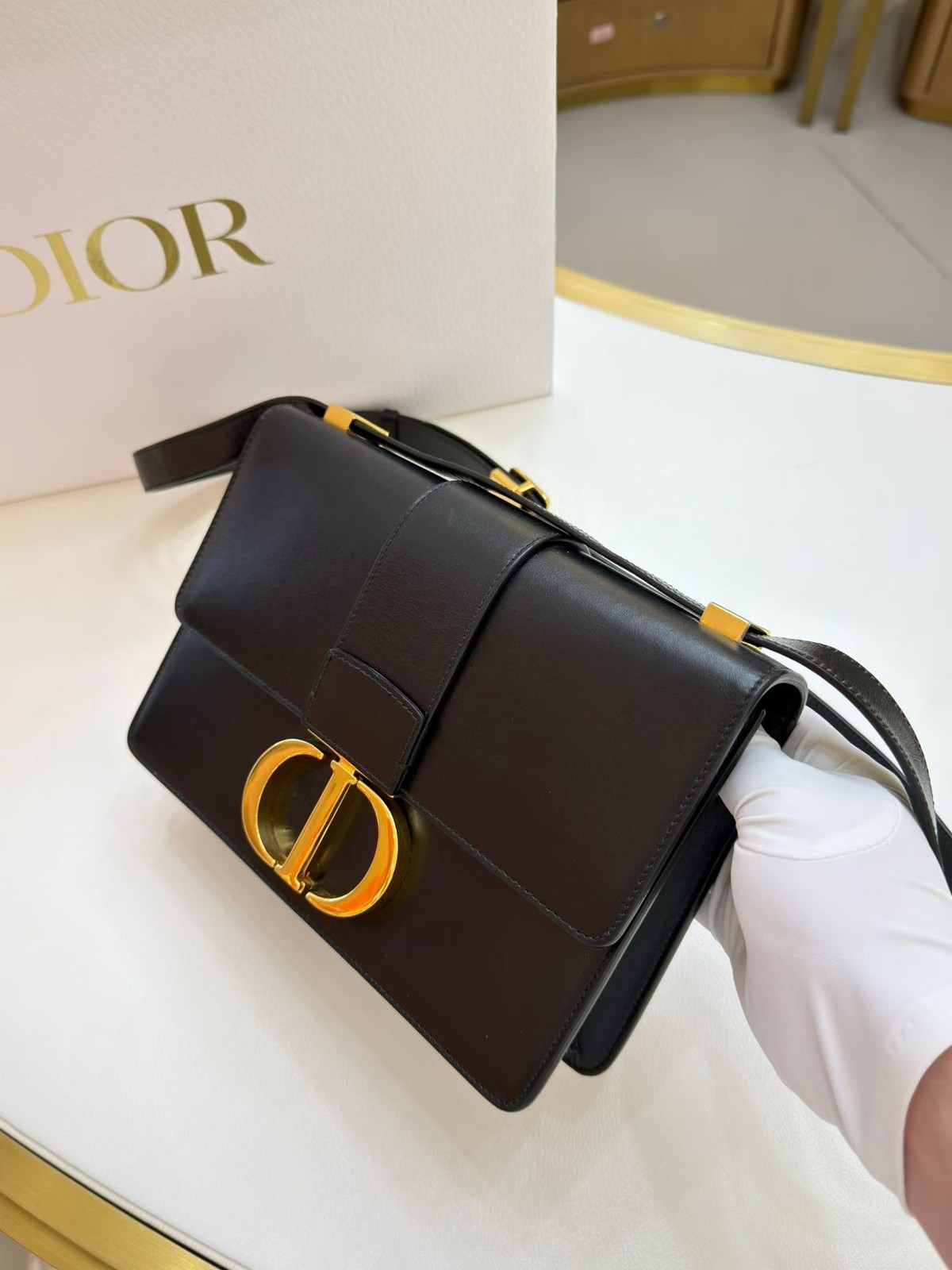 Dior Pre-Owned Authentic Crossbody Bag Black 24*17cm Free Tracked Shipping