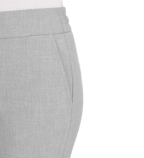 Hilary Radley Women’s Pull-On Ankle Pants, Heather Gray, Size XL