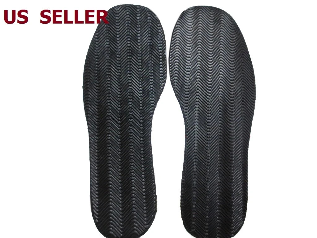US SHIP 1 Pair Anti Slip Rubber Full Soles DIY Shoes Repair Supplies