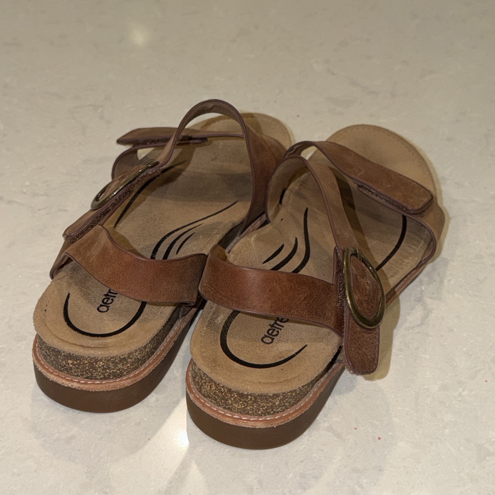 Aetrex Womens Tamara Assymetrical Quarter Strap Comfort Sandals Size 9 US 40US