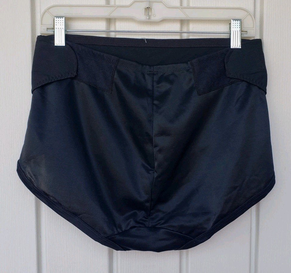 LEONISA Shapewear Postpartum Post Surgical Compression Panty Sz XL Black 012400
