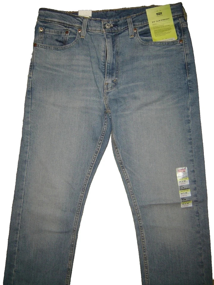 NWT Levi’s 513 FLEX jeans 34 x 32 Slim Straight Fit Retail $80 Style #08513-0933