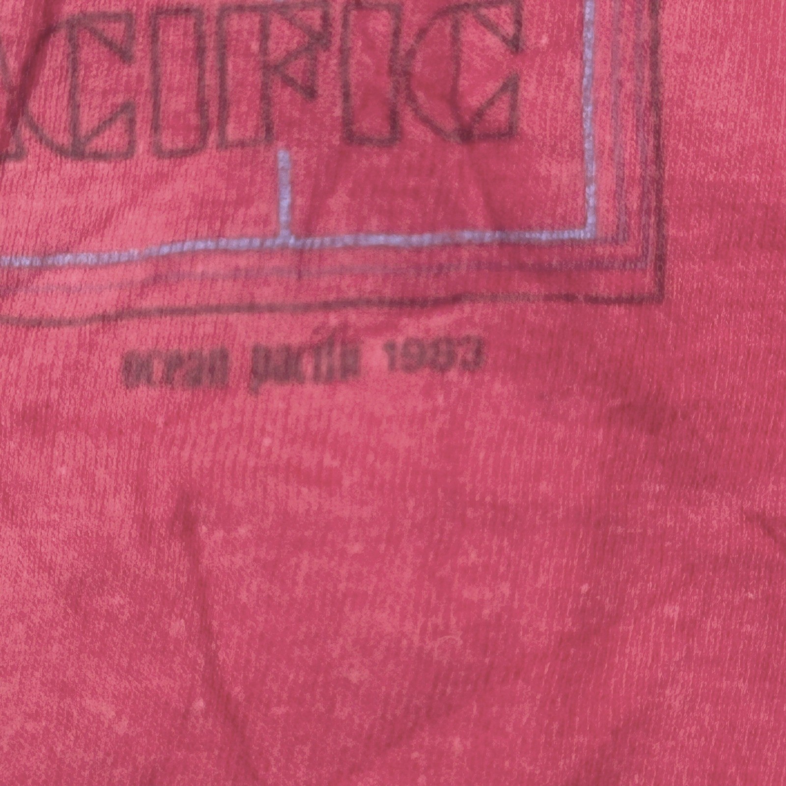 Vintage 1983 Ocean Pacific Red Graphic Long Sleeve T-Shirt Mens Medium USA Made
