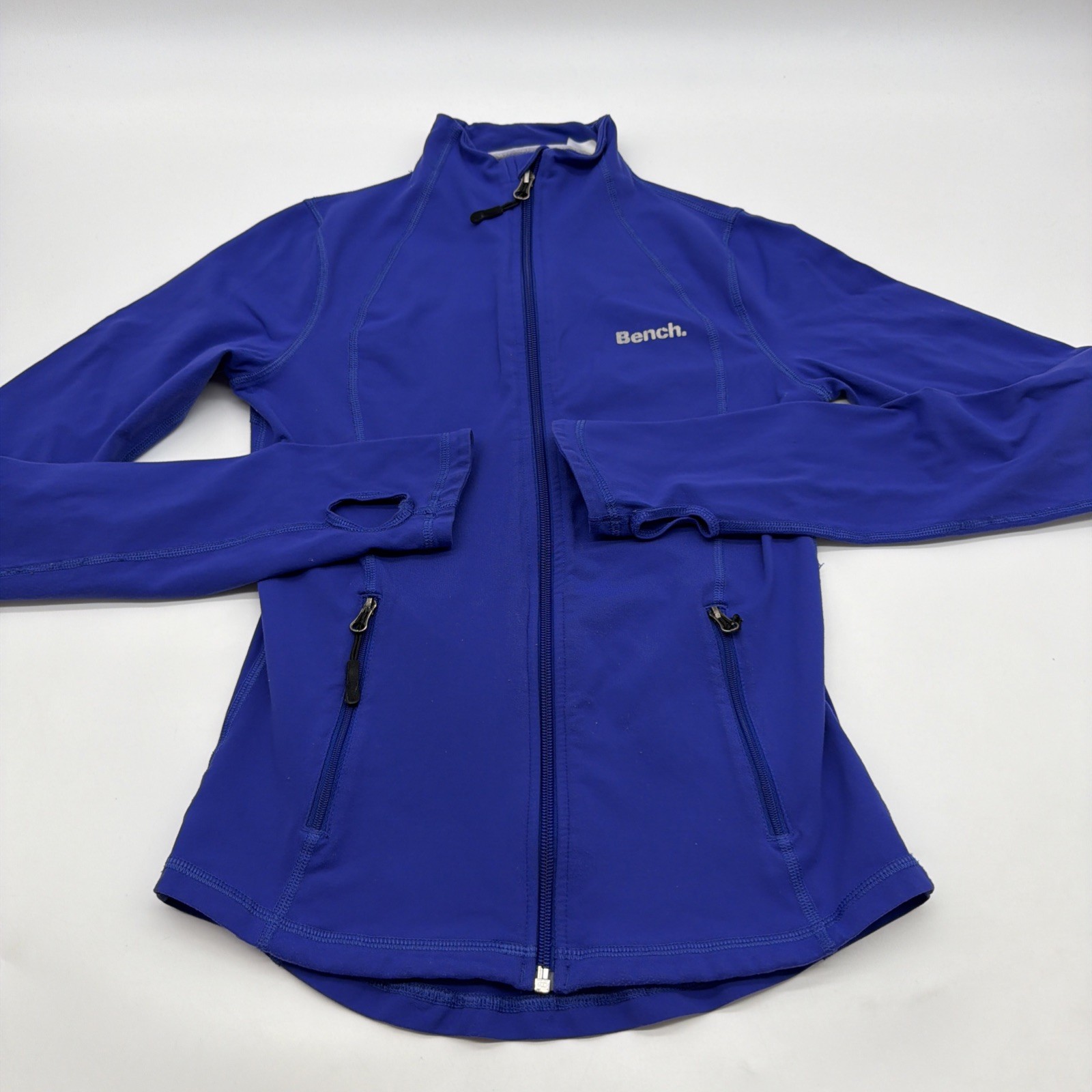 Bench Sweater Women S/P Purple Full Zip Pockats Logo .#45556