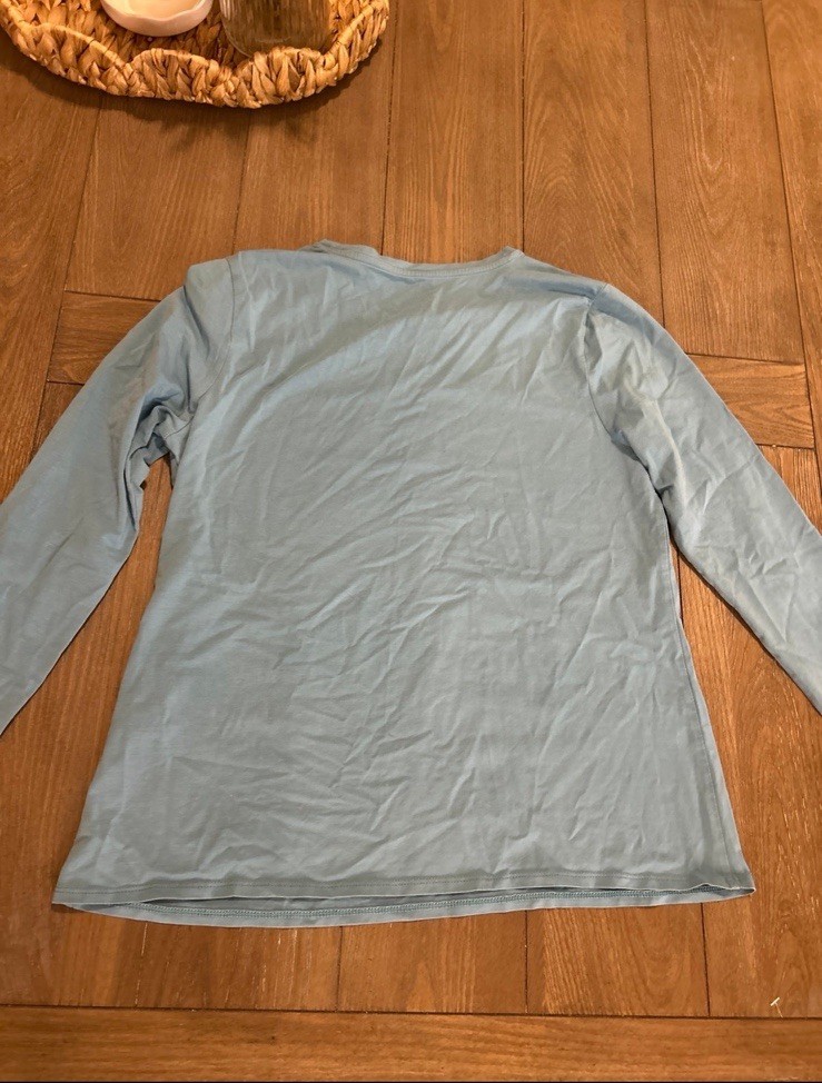 purejill Pima Cotton Stretch Crew Neck Long Sleeve T-Shirt Women’s M Petite