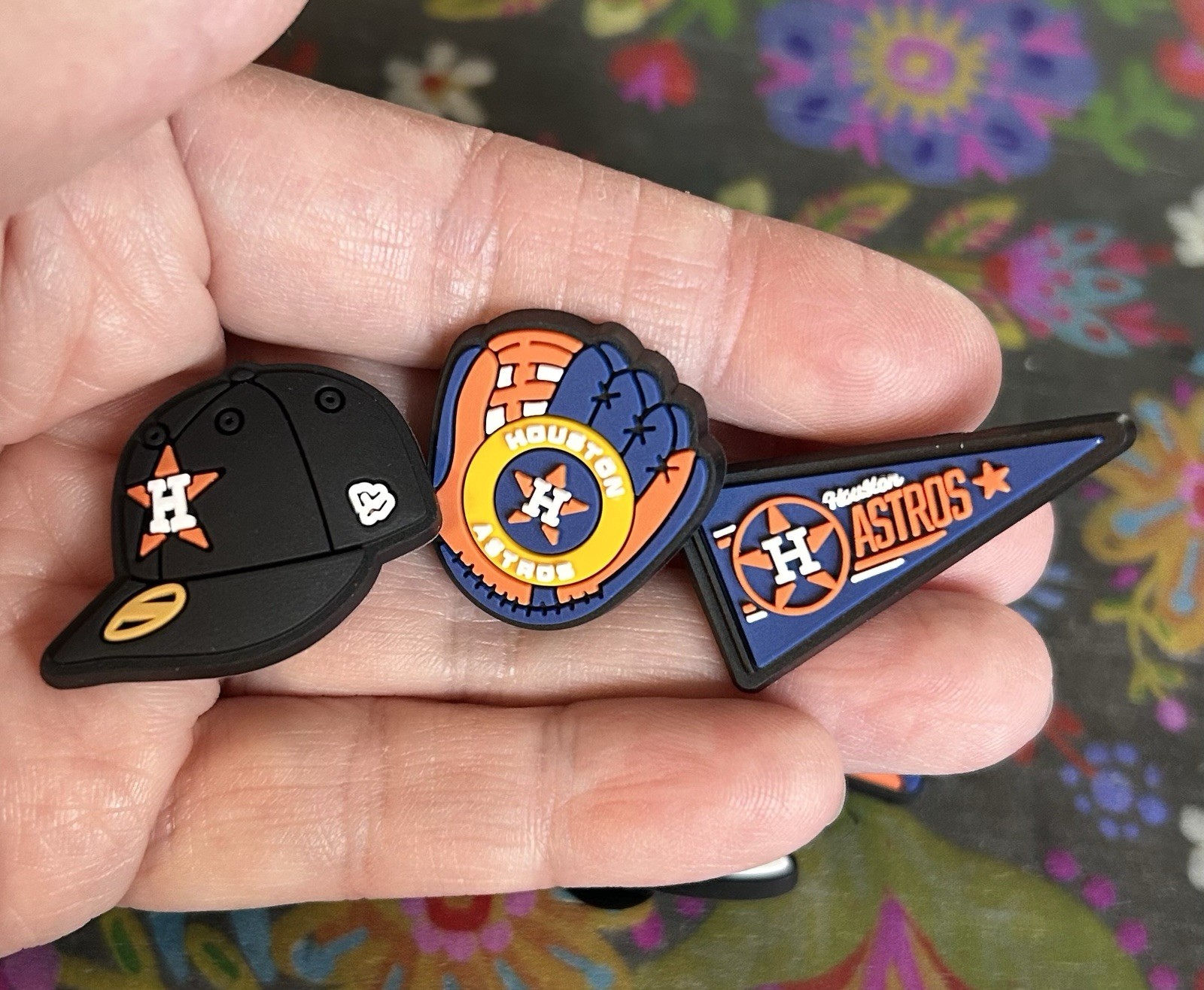 10 Piece HOUSTON Baseball Team Shoe Charms Clog Decorations PVC
