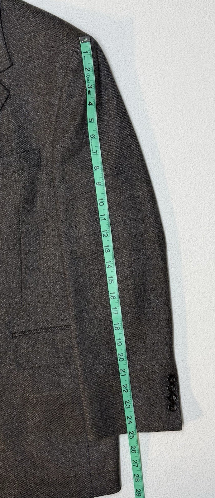 Stafford Executive Blazer Sz 40R Heathered Grays Tweed Wool & Cashmere Blend EUC